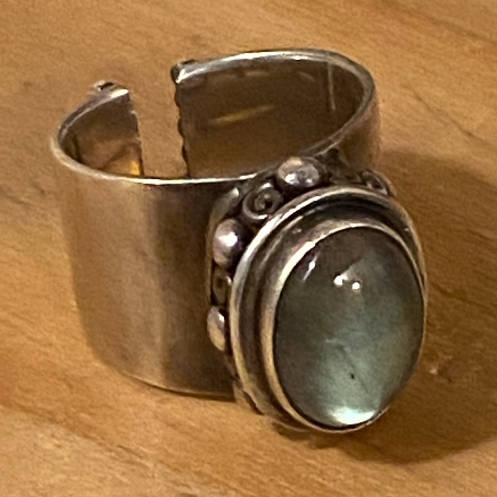 Sajen Labradorite Oval Ring vintage 1990s Sz 8